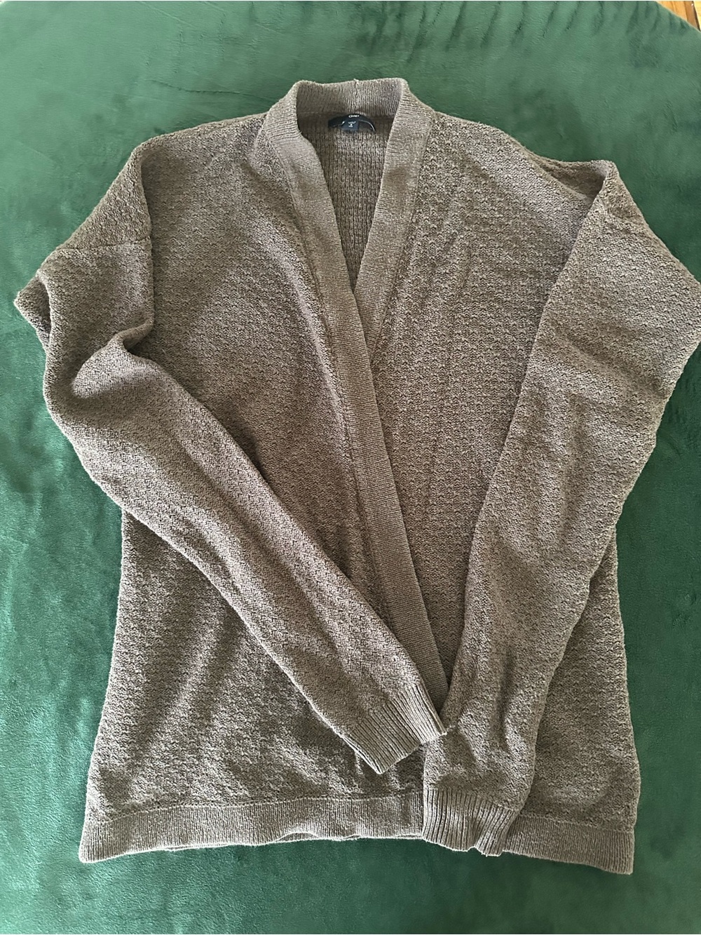 GAP TALL Brown Knit Open-Front Cardigan